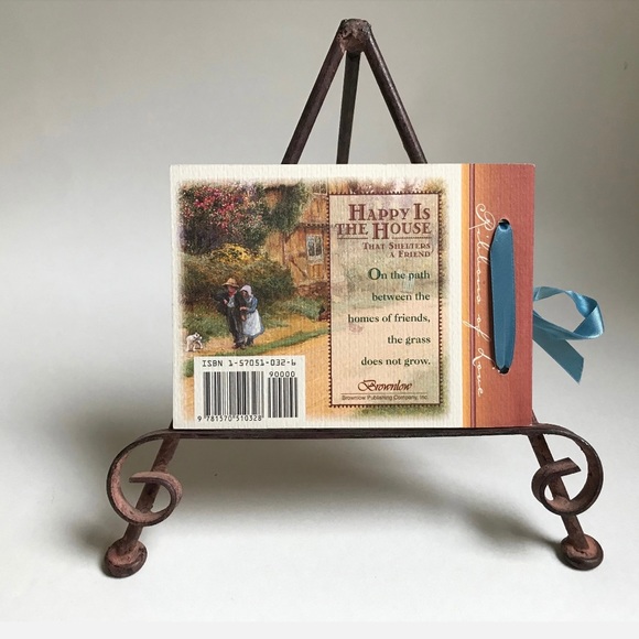 Vtg Friendship Quote Book, Happy is the House that Shelters a Friend, Xmas Gift - Picture 2 of 10